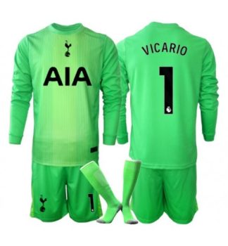 Nogometni dresi Guglielmo Vicario #1 Tottenham Hotspur Vratar Domači 2025-26 Otroški Dolgi rokavi