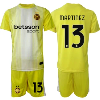 Poceni Nogometni dresi MARTINEZ #13 Inter Milan Vratar 2025-26 rumena Otroški