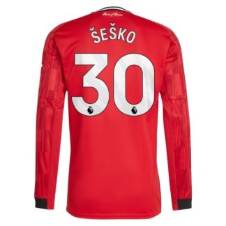 Poceni Moški Nogometni dresi Manchester United Domači 2025-26 Benjamin Sesko 30