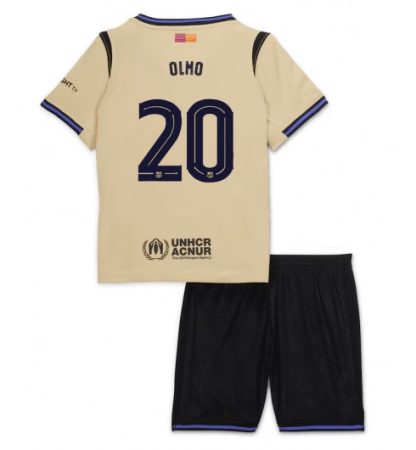 Poceni Otroški nogometni dres Dani Olmo #20 FC Barcelona Gostujoči 2025-26