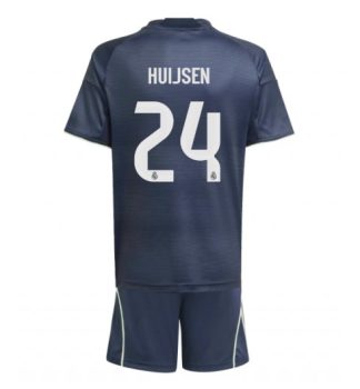 Otroški Nogometni dresi kompleti Real Madrid Gostujoči 2025-26 Dean Huijsen #24