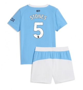Otroški Nogometni dresi John Stones #5 Manchester City Domači 2025-26