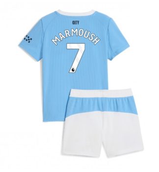 Otroški Nogometni dresi Omar Marmoush #7 Manchester City Domači 2025-26