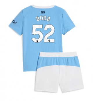 Otroški Nogometni dresi Oscar Bobb #52 Manchester City Domači 2025-26