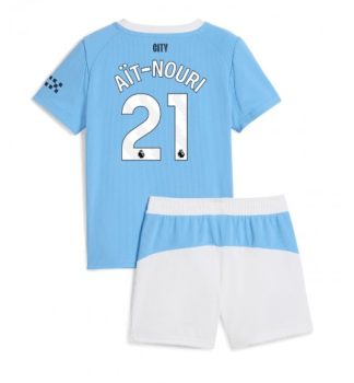 Otroški Nogometni dresi Rayan Ait-Nouri #21 Manchester City Domači 2025-26