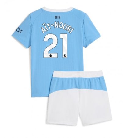 Otroški Nogometni dresi Rayan Ait-Nouri #21 Manchester City Domači 2025-26