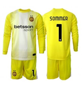 Otroški Nogometni dresi Yann Sommer #1 Inter Milan Vratar Gostujoči 2025-26 rumena