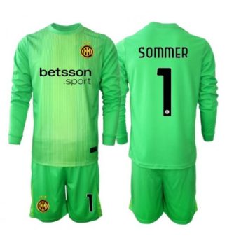Otroški Nogometni dresi Yann Sommer #1 Inter Milan Vratar Tretji 2025-26 zelena