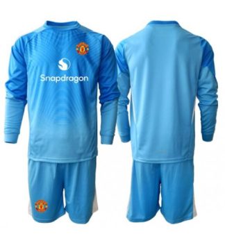 Otroški dresi Manchester United Vratar Domači 2025-26 modra Dolgi rokavi Altay Bayindir 1
