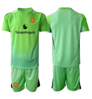 Poceni Otroški dresi Kompleti Manchester United Vratar Tretji 2025-26 zelena