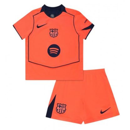 Otroški Nogometni dresi kompleti Andreas Christensen #15 FC Barcelona Tretji 2025-26 oranžna