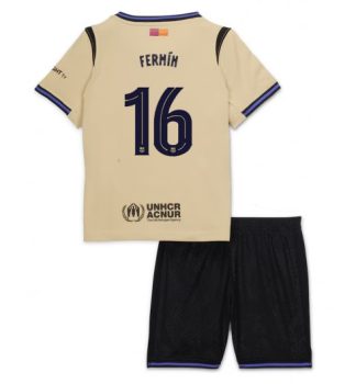 Poceni Otroški dresi Fermin Lopez #16 FC Barcelona Gostujoči 2025-26