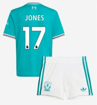Poceni Nogometni dresi za otroke Liverpool Tretji 2025-26 Curtis Jones 17