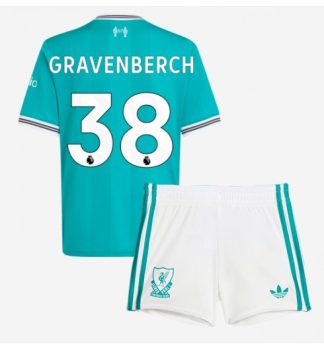 Otroški Nogometni dresi Ryan Gravenberch #38 Liverpool Tretji 2025-26