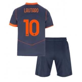 Otroški Nogometni Dres Inter Milan Tretji 2025-26 kompleti Lautaro Martinez 10