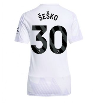 Poceni Nogometni Dresi Manchester United Gostujoči 2025-26 Ženski Benjamin Sesko 30