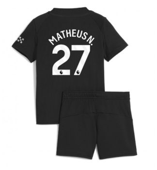 Poceni Nogometni dresi za otroke Manchester City Gostujoči 2025-26 Matheus Nunes 27