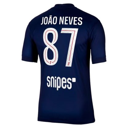 Poceni Moški Nogometni dresi Paris Saint-Germain PSG Domači 2025-26 João Neves 87