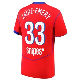 Poceni Moški Nogometni dres Paris Saint-Germain Warren Zaire-Emery 33 PSG Tretji 2025-26
