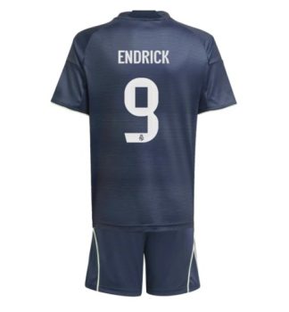 Poceni Otroški Nogometni dresi kompleti Real Madrid Gostujoči 2025-26 Endrick 9