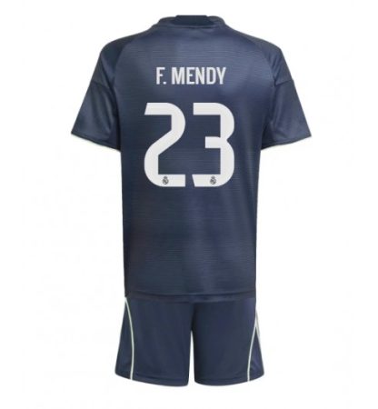 Otroški Nogometni dresi kompleti Real Madrid Ferland Mendy #23 Gostujoči 2025-26