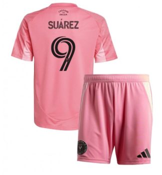 Otroški Nogometni dresi Inter Miami CF Domači 2025-26 Kompleti Luis Suarez 9