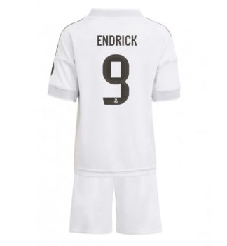 Najcenejši Nogometni dresi za otroke Real Madrid Endrick #9 Domači 2025-26