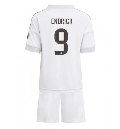 Najcenejši Nogometni dresi za otroke Real Madrid Endrick #9 Domači 2025-26