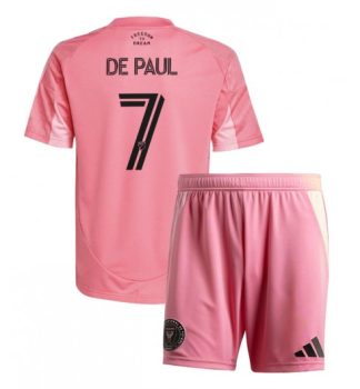 Otroški Nogometni dresi Inter Miami CF Domači 2025-26 Kompleti Rodrigo De Paul 7