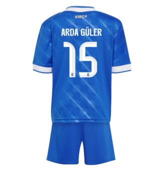 Kupiti Otroški Nogometni dresi kompleti Real Madrid Tretji 2025-26 Arda Guler 15