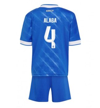 Poceni Nogometni dresi kompleti David Alaba #4 Real Madrid Tretji 2025-26 Otroški