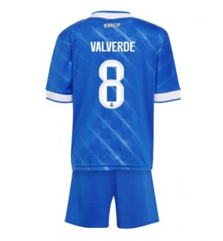 Poceni Nogometni dresi Real Madrid Tretji 2025-26 Otroški Federico Valverde 8