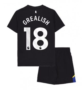 Poceni Nogometni dresi za otroke Everton Tretji 2025-26 črna Jack Grealish 18