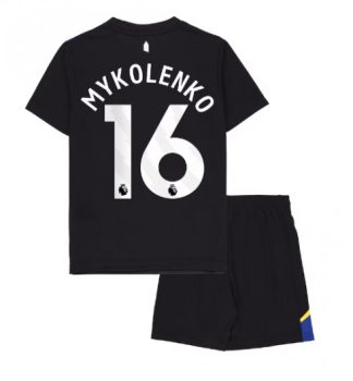 Poceni Nogometni dresi za otroke Everton Tretji 2025-26 črna Vitaliy Mykolenko 16