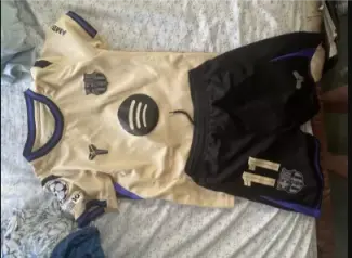 Nogometni Dres komplet FC Barcelona x Kobe Bryant Gostujoci 2026 Otroski Raphinha Belloli 11.webp