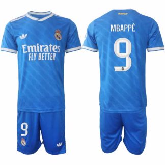 Poceni Nogometni dresi kompleti Kylian Mbappé #9 Real Madrid Tretji 2025-26