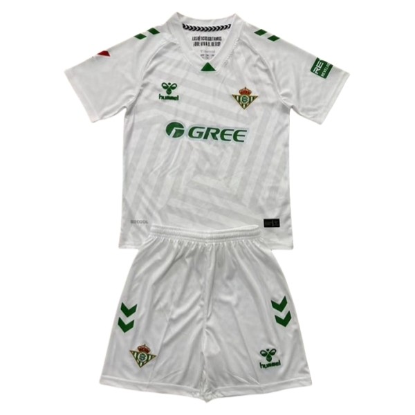 Nogometni dresi kompleti Real Betis Vratar Gostujoči 2025-26 bela Otroški