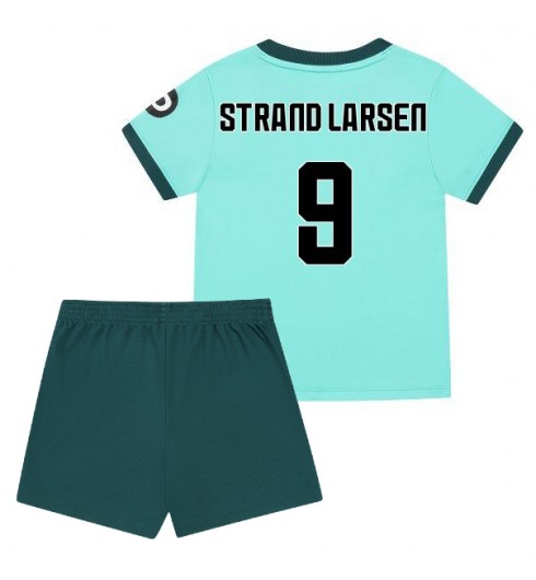 Poceni Otroški dresi kompleti Wolves Gostujoči 2025-26 Jorgen Strand Larsen 9