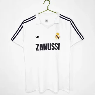 Poceni retro dresov nogometa Real Madrid Domači 1984-85 bela Kratek Rokav