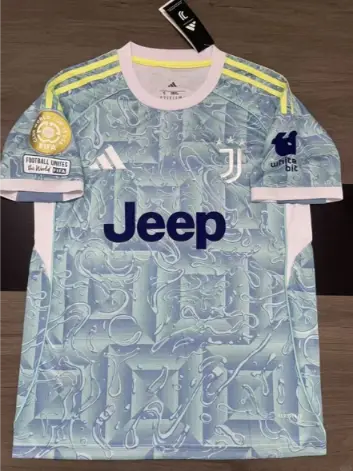 Poceni Nogometni dresi Juventus Gostujoci 2025-26 Moski modra.webp