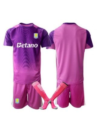 Nogometni dresi za otroke Kompleti Aston Villa Vratar Tretji 2025-26