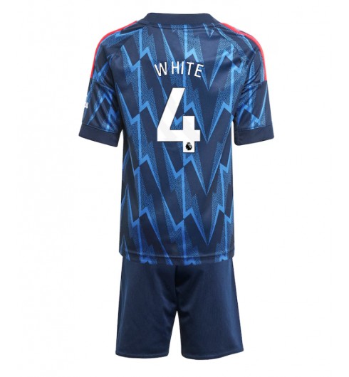 Poceni Nogometni dresi Ben White #4 Arsenal Gostujoči 2025-26 Otroški Kompleti