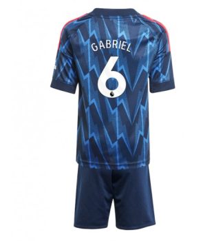 Nogometni dresi Gabriel Magalhaes #6 Arsenal Gostujoči 2025-26 Otroški Kompleti