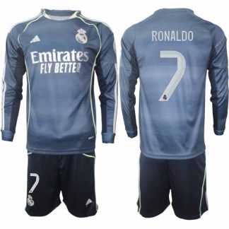 Nogometni dresi komplet Real Madrid Gostujoči 2025-26 Cristiano Ronaldo 7