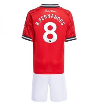 Otroški Nogometni dresi Kompleti Manchester United Bruno Fernandes #8 Domači 2025-26