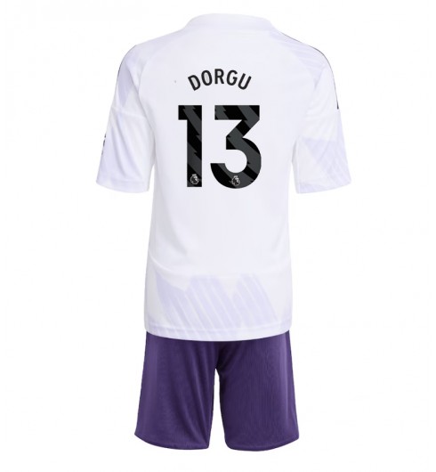 Poceni Nogometni dresi Patrick Dorgu #13 Manchester United Gostujoči 2025-26 Otroški