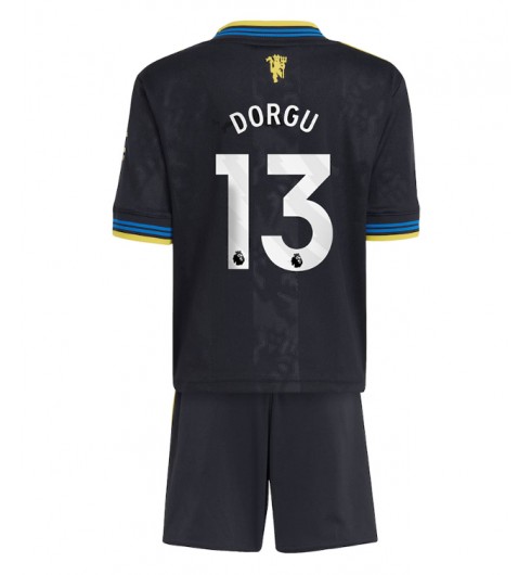 Nogometni dresi za otroke kompleti Manchester United Patrick Dorgu #13 Tretji 2025-26