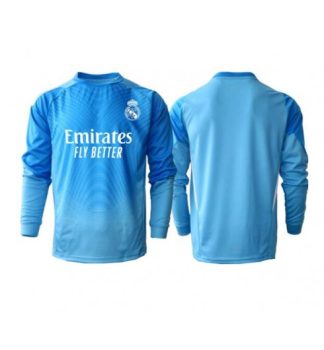 Moški Nogometni dresi Real Madrid Vratar Domači 2025-26 modra Dolgi rokavi