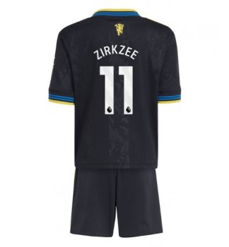 Otroški Nogometni dresi kompleti Manchester United Joshua Zirkzee #11 Tretji 2025-26