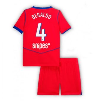 Otroški dresi kompleti Paris Saint-Germain PSG Tretji 2025-26 Lucas Beraldo 4